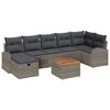 vidaXL Tuinbankenset 8 st Grijs Poly riet