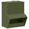 vidaXL Kip voerbak Olijf Groen 20 x 25 x35 cm Koudgewalst Staal