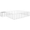 vidaXL Hondenkennel 25,41 m&sup2; staal zilverkleurig