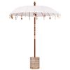 vidaXL Balinese parasol met basis Cr&egrave;me 185 x 185 x 260 cm