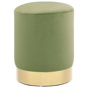 vidaXL Kruk fluweel 28 x 36 cm mosterdgroen en goudkleurig