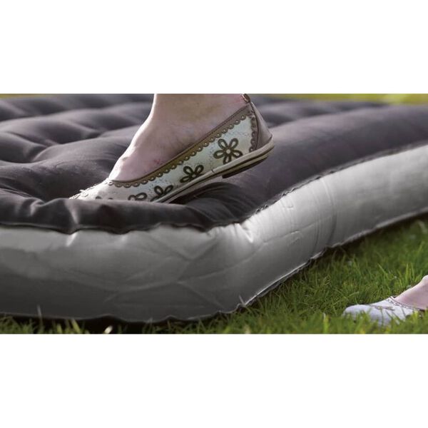 Outwell luchtmatras Classic Single met kussen en pomp zwart en grijs