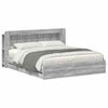 vidaXL Bedframe met opslag Grijs Sonoma 200 x 200 cm Bewerkt hout