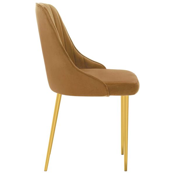 vidaXL Eetkamerstoelen 2 st fluweel bruin