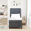 vidaXL LED Boxspring Bed met Matras Donkergrijs 80 x 200 cm Fluweel