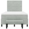 vidaXL Boxspring bed met matras Lichtgrijs 120 x 200 cm Fluweel