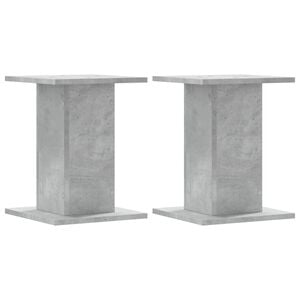 vidaXL Plantenstandaards 2 st 30x30x40 cm bewerkt hout betongrijs
