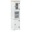 vidaXL Badkamerkast Wit 50 x 40 x 185 cm Massief grenenhout