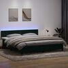 vidaXL Boxspring met matras en LED fluweel donkergroen 200x210 cm