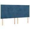 vidaXL Boxspring met matras fluweel donkerblauw 160x200 cm