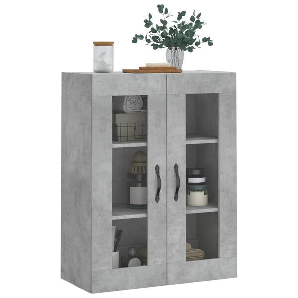 vidaXL Wandkast 69,5x34x90 cm bewerkt hout betongrijs