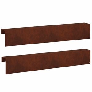 vidaXL Afdekprofiel voor tuinafboording 2 st 100 x 10 x 15 cm