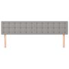 vidaXL Hoofdborden 2 st 100 x 5 x 78/88 cm stof lichtgrijs