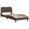 vidaXL Bedframe zonder matras "Hvar" kunstleer bruin 80x200 cm