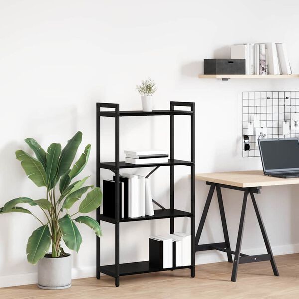 vidaXL Boekenkast Zwart Eiken 40 x 30 x 85 cm Bewerkt hout