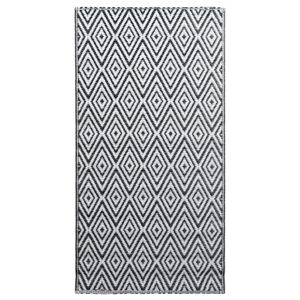 vidaXL Buitenkleed ARAKIL 120x180 cm PP wit en zwart
