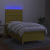 vidaXL Boxspring met matras en LED stof groen 80x200 cm