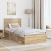 vidaXL Bedframe met hoofdeinde Sonoma 100 x 200 cm Bewerkt hout