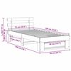 vidaXL Bedframe met hoofdeinde Bruin 75 x 190 cm Massief grenenhout