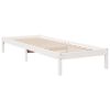 vidaXL Bedframe extra lang zonder matras grenenhout wit 80x220 cm