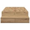 vidaXL Opbergbedframe met lade Artisan Eiken 90 cm Bewerkt hout