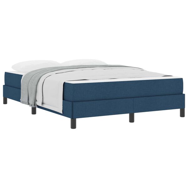 vidaXL Boxspringbed met matras Blauw 140 x 200 cm Stof