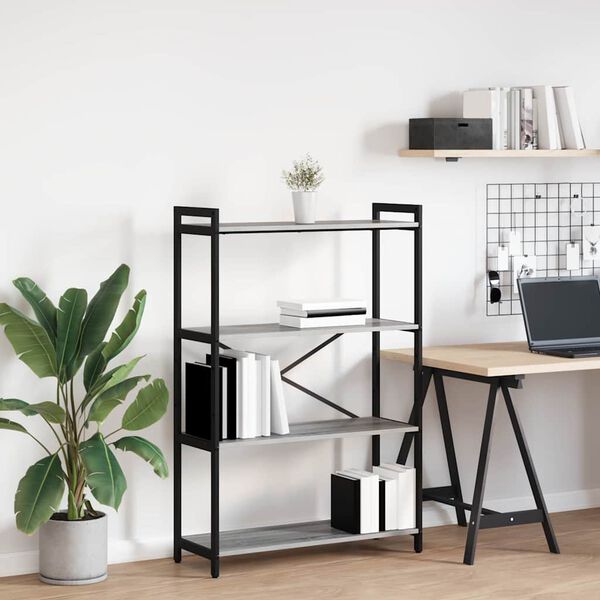 vidaXL Boekenkast Grijs sonoma 80 x 30 x 120 cm Bewerkt hout