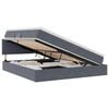vidaXL LED Opslagbed met Matras Donkergrijs 160 x 200 cm Fluweel