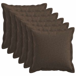 vidaXL Kussensloop 6 pcs HOUTEN Taupe 30 x 30 cm Faux Linnen