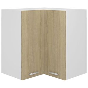 vidaXL Hanghoekkast Lyon 57x57x60 cm bewerkt hout sonoma eikenkleurig