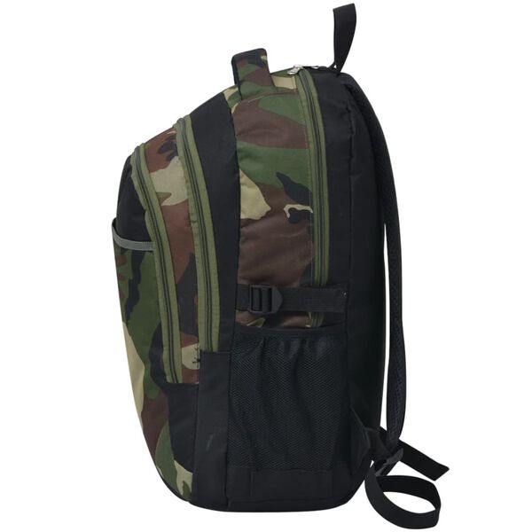 vidaXL Rugzak voor school 40 L zwart en camouflage
