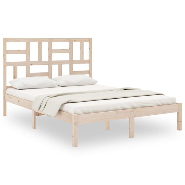 vidaXL Bedframe zonder matras massief hout 120x200 cm