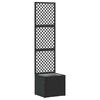 vidaXL Tuin Trellis Planter Zwart 35 x 30 x 135 cm Metaal