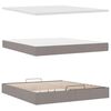 vidaXL Ottoman bed met matras 160x200cm stof taupe