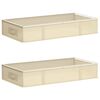 vidaXL Opbergdoos met transparant bovenraam 2 st Nonwoven stof 64,8 L