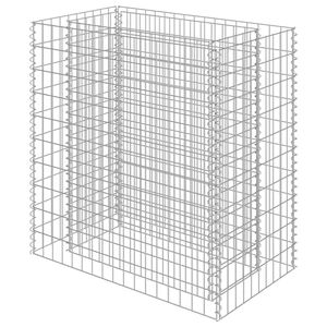 vidaXL Gabion plantenbak verhoogd 90x50x100 cm gegalvaniseerd staal