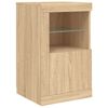 vidaXL Dressoir met LED-verlichting 163x37x67 cm sonoma eikenkleurig