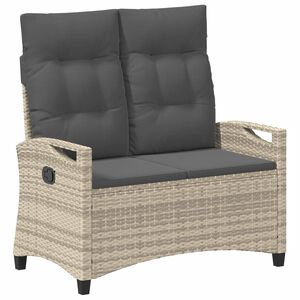 vidaXL Tuinbank met kussen 105 x 60 x 112 cm staal
