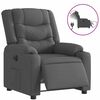 vidaXL Fauteuil elektrisch verstelbaar stof donkergrijs