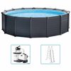 INTEX Zwembadset Graphite Gray Panel bovengronds 478x124 cm