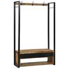 vidaXL Kledingrek met lade Bruin 110 x 40 x 179 cm Massief mangohout