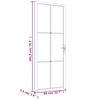 vidaXL Binnendeur 83x201,5 cm ESG-glas en aluminium zwart