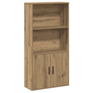 vidaXL Boekenkast 60x24x120 cm bewerkt hout artisanaal eikenkleurig