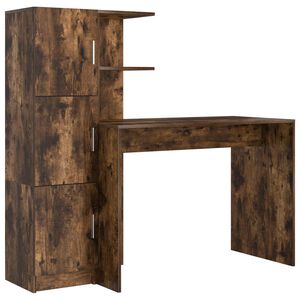 vidaXL Bureau 2 pcs Gerookt eiken