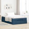 vidaXL Ottoman bed met matras 120x200cm stof blauw