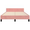 vidaXL Bedframe zonder matras 120x190 cm fluweel roze