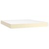 vidaXL Pocketveringmatras medium 180x200x20 cm kunstleer cr&egrave;mekleurig