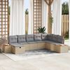 vidaXL Tuin Sofa Set met kussen 8 pcs Beige Poly riet