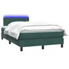 vidaXL Boxspring met matras en LED fluweel donkergroen 120x220 cm