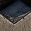 vidaXL 9-delige Loungeset met kussens poly rattan grijs